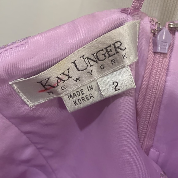 EUC Kay Unger Nordstrom lavender lace tube dress Sz. 2 - Picture 5 of 6